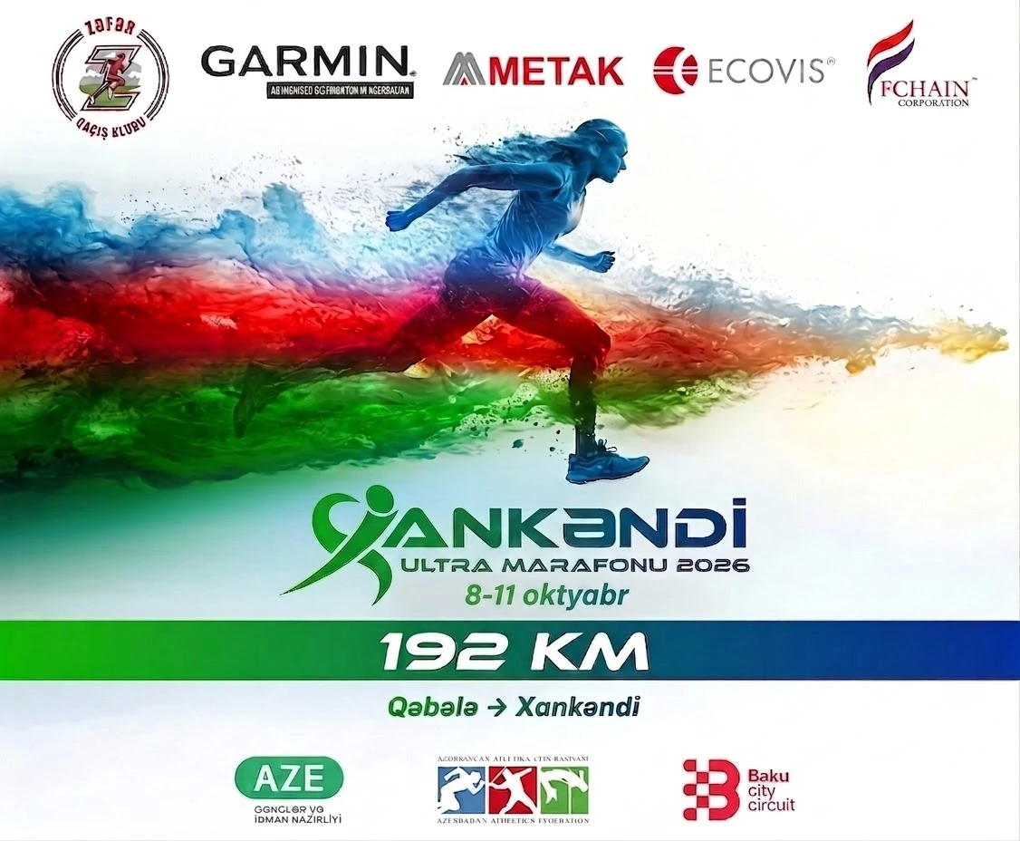 III Beynəlxalq Xankəndi Ultramarafonu — Qeydiyyat Başladı!  🇦🇿 8–11 oktyabr 2026-cı il  Azərbaycanın ən möhtəşəm ultramarafonlarından biri — III Beynəlxalq Xankəndi Ultramarafonu keçiriləcək!