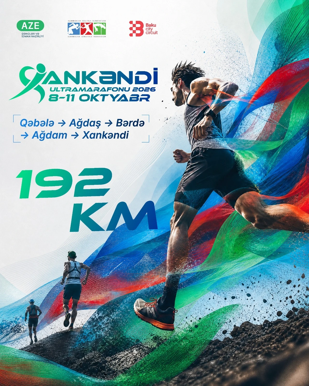 III Beynəlxalq Xankəndi Ultramarafonu — Qeydiyyat Başladı!  🇦🇿 8–11 oktyabr 2026-cı il  Azərbaycanın ən möhtəşəm ultramarafonlarından biri — III Beynəlxalq Xankəndi Ultramarafonu keçiriləcək!